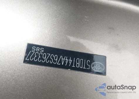 2006 Toyota Sequoia Sr5 из США, поврежденный, VIN 5TDBT44A76S263327